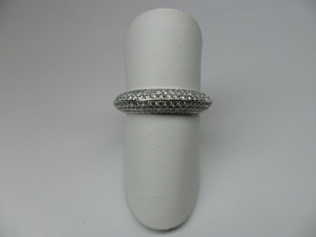 Bol Pavé Facet Ring Witgoud